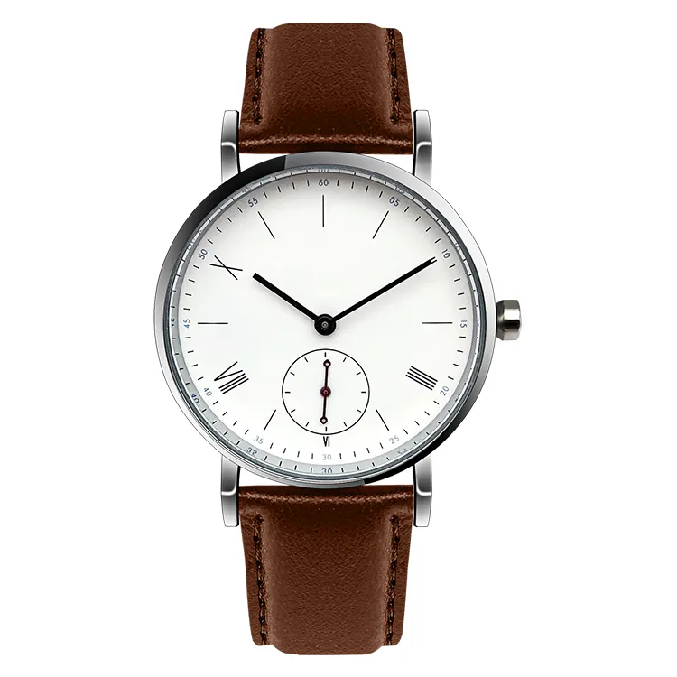China 2021 Available Custom Brown Leather Strap Women Geneva Watches Unisex Wrist Swiss Quartz Watch
