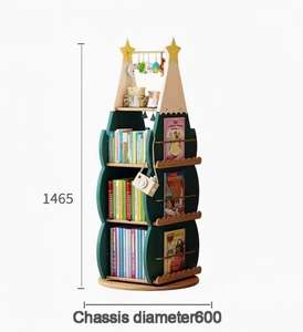 Estantería Infantil con Forma <span class=keywords><strong>de</strong></span> Árbol <span class=keywords><strong>de</strong></span> Navidad, Librería Giratoria <span class=keywords><strong>de</strong></span> Madera para Estudio, Habitación Infantil, Dormitorio, <span class=keywords><strong>Biblioteca</strong></span> - Product Image 3