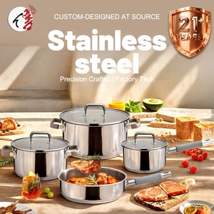Bộ nồi chảo inox 7 món, kiểu dáng thẳng, tùy chỉnh số lượng lớn - Product Image 4