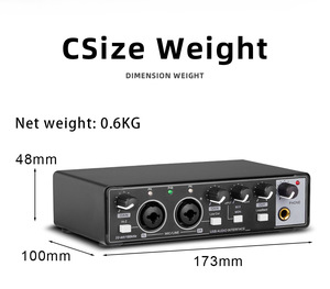 Tarjeta de Sonido Externa Compacta Profesional USB, Interfaz de Audio Compatible con PC sin Necesidad de Controladores para Transmisión en Vivo, Karaoke y Música - Product Image 5