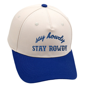 Thể thao nói howdy ở lại <span class=keywords><strong>rowdy</strong></span> trucker cap cho nam giới phụ nữ giản dị thêu Colorblock Mũ bóng chày Twill dệt kỹ thuật - Product Image 4