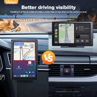 Écran Carplay sans fil pour voiture, écran Android automatique de 7 pouces, navigation GPS verticale, commande vocale, récepteur audio, liaison miroir