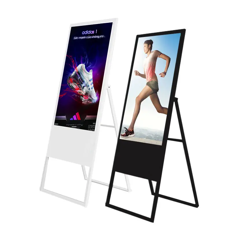 65 polegadas Mobile Free Standing Digital Bill Board Android quiosque indoor Lcd Screen Publicidade Poster Display