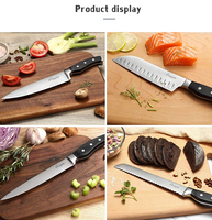 En stock 2025, ensemble de couteaux de cuisine japonais multifonctionnels en acier inoxydable 17 pièces, ensemble de couteaux de chef avec porte-couteaux