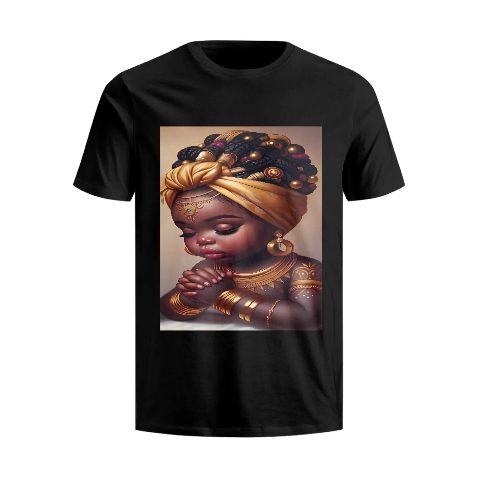 귀여운 아기 소녀 인쇄 여성 남성 티셔츠 블랙 라운드 넥 짧은 소매 여름 탑 캐주얼 웃긴 티셔츠 코튼 티셔츠 팜므