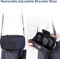 Étui pour appareil photo noir en EVA imperméable pour Canon EOS Rebel R100/R50/T7/R5/R6 Mark II/R7/R8/90D/5D Mark IV Sony pour Nikon DSLR SLR 18-5