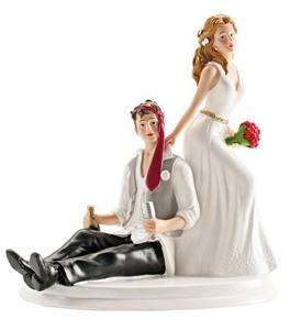 Figurine en résine humoristique populaire pour couple, pour gâteau de mariage - Product Image 3
