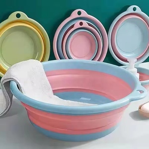 Jolie <span class=keywords><strong>Bassine</strong></span> Pliable en <span class=keywords><strong>Silicone</strong></span> Épaissi pour Enfants Bassin Rétractable Personnalisé pour Bébé Usage Domestique - Product Image 2
