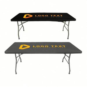 Mantel Personalizado de 6 Pies con Logotipo de Marca, Cubierta Ajustable para Mesa Plegable, Exhibición para Ferias, Publicidad para Eventos - Product Image 2