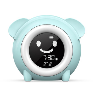 Cartoon Cat LCD Digital <b>Clock</b> with <b>LED</b> Color Light Nap Alarm USB Powered for Outdoor Sleep Training Children's Quartz Movement - Product Image 1