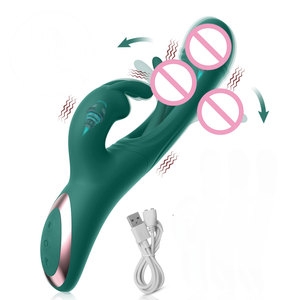 Masseur féminin vibrant pour stimulation clitoridienne, outil d'orgasme, avec fonctions de tapotement, de poussée et de léchage, vibromasseur lapin, jouet sexuel pour adultes - Product Image 4