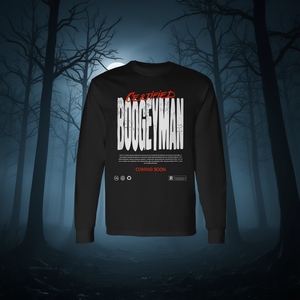 T-shirt a maniche lunghe certificata Boogeyman, nera, girocollo, abbigliamento da uomo - Product Image 3