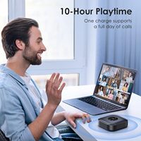 Altavoz para Conferencias EMEET M0 Plus, 4 Micrófonos con IA 360° °   Altavoz USB C con Captación de Voz y Reducción de Ruido, Altavoz para Conferencias