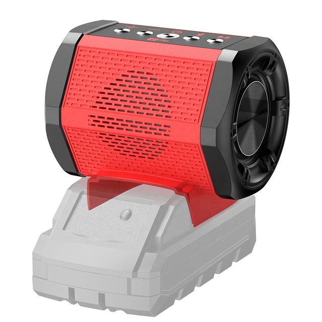 Portable Speaker Compatible with Mil Waukes 18V Battery Packs with USB-A/C Charging for Jobsite Camping & Parties