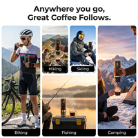 Machine à expresso électrique portable RoosCamp, cafetière auto-chauffante de voyage, USB-C, compatible avec les capsules NS, café moulu, camping, camping-car