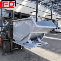Bac à déchets auto-basculant pour chariot élévateur, benne basculante pour le recyclage des déchets, accessoire pour chariot élévateur