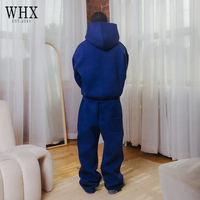 Ensemble survêtement streetwear personnalisé pour homme, coupe oversize, 100% coton, pantalon de jogging et sweat à capuche amples, modèle vierge pour fabricant