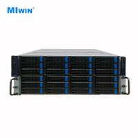 MIWIN Custom 2 Sapphire Rapids CPUs 6 PCIe 5.0 Slots 36 3.5-inch SAS Hard Disk OEM 4U Rack Cloud Storage Server Manufacturer