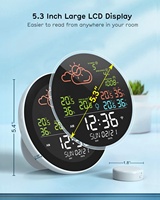 Station météo numérique sans fil intelligente WiFi RSH Tuya, horloge, pression atmosphérique, UV, vitesse du vent, température, capteur d'humidité, utilisation domestique, OLED