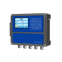 Débitmètre ultrasonique à bride en acier inoxydable pour traitement des eaux, écran LCD, IP65/IP68, communication 485, haute précision, usage industriel