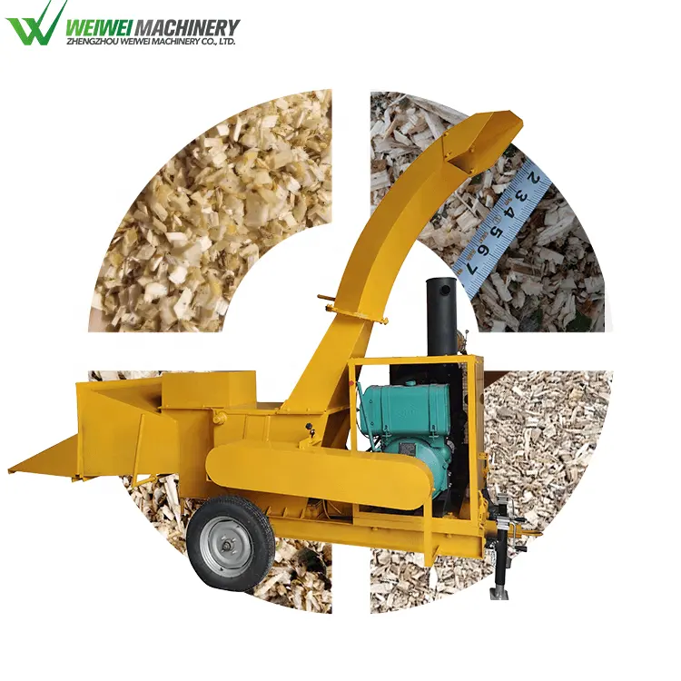 Weiwei Machinery Source WBC waste wood shredder can be sprayed directly into the transport vehicle after shredding