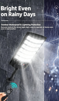 Lampadaire Solaire Tout-en-un Bestseller E-commerce Transfrontalier, Éclairage Grand Angle sur Trois Côtés pour Usage Extérieur et Domestique (Jardins/Cour)