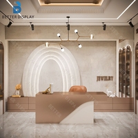 Vitrine de luxe complète pour bijouterie, présentoir à bijoux en verre sur mesure, comptoir de bijouterie moderne, vitrine de bijouterie