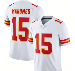 Vente en gros entièrement cousue # 1 Digne d'éloge # 4 riz # 9 Walker # 5 Delane # 15 Mahomes # Maillot de football américain 87 Kelce - Product Image 5