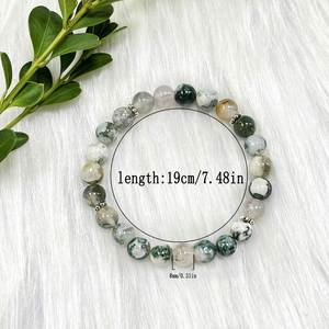 Bracelet en pierre naturelle avec perles de verre colorées, géométrie sacrée, conception professionnelle pour les grossistes, fabrication d'échantillons personnalisés - Product Image 1
