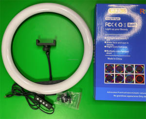 <span class=keywords><strong>2021</strong></span> nouveau 16 couleurs changement photographie en direct rvb anneau éclairage 10 pouces/26cm 12 pouces/30cm maquillage LED anneau lumière rvb - Product Image 4