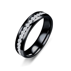 XR Jewelry Factory Stainless Steel Dubai Gold Plated Wedding <b>Ring</b> Cubric Zirconia Bands or <b>Rings</b> Jewelry - Product Image 2