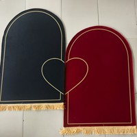 Luxuriöser Muslimischer Gebetsteppich in Herzform, Dicke Plüsch-Doppelmatte, Waschbarer Quasten-Teppich, Geschenk, Heimtextilien