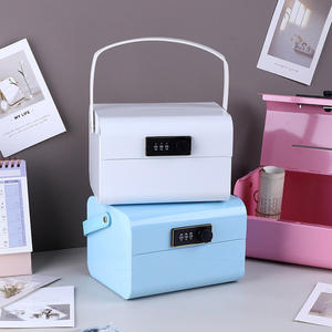 Tirelire de stockage en bois tirelire personnalisée avec poignée numérique décoration de la maison couleurs changement Tirelire - Product Image 2