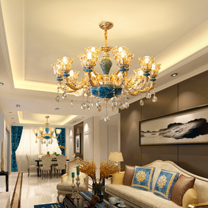 Đèn chùm pha lê kiểu cổ điển châu Âu, trang trí nhà hàng khách sạn, phong cách Art Deco cổ điển - Product Image 4