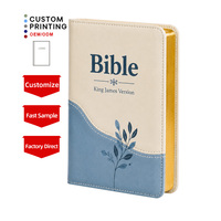 Bible d'église en cuir PU de qualité supérieure, couverture souple, impression couleur personnalisée multilingue, vente en gros du fabricant, best-seller