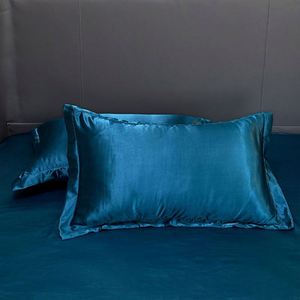 Taie d'oreiller personnalisée en satin de soie de haute qualité, respirante, douce et soyeuse, pour literie, cadeau - Product Image 2