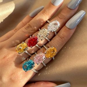 Dylam Ex-Factory Price High Grade Quality Radiant <b>Ring</b> Cut Shape Cubic Zirconia <b>Solitaire</b> Oval Engagement <b>Silver</b> Thin Band - Product Image 3