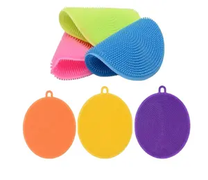 Antibacterial Magic Sponge Food Grade Silicone Dish Sponge Mildew-Free Dishwashing Smart Kitchen Scrubber Better Regular Sponges