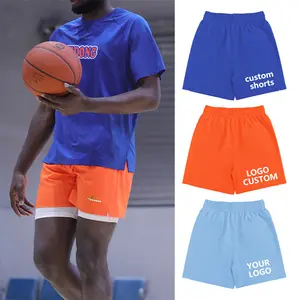 High Quality Polyester Plus Size Workout 5 Inch Inseam Athletic Sweat Nylon Gym Custom Basketball Mesh Shorts For Men