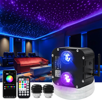 Kits de lumière étoilée à fibres optiques à double couleur 50W, kits de lumière étoilée à fibres optiques à double tête pour voiture et maison