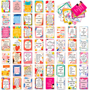 NOUVEAU Lot de 50 cartes de motivation pour le lieu de travail, entièrement en anglais, avec <span class=keywords><strong>citations</strong></span> inspirantes et positives sur l'autodiscipline, cartes de vœux - Product Image 2