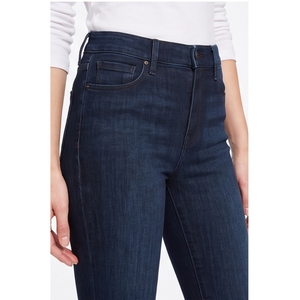 Jeans de Mezclilla de Pierna Recta, Lavado Oscuro, Cintura Media, Corte Ajustado, Largos, Estilo Vintage, Casuales para Mujer, 100% Algodón Tejido - Product Image 3
