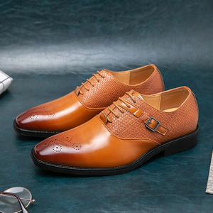 Designer's Simple Fashionable Men's Genuine Leather Slip-On Waterproof Business Casual Wedding <b>Shoes</b> 2025 - Product Image 1