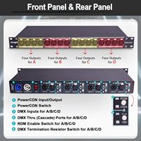 Répartiteur DMX512 16 canaux 4x4 Pknight RDM1602, optiquement isolé, Neutrik XLR, montage en rack 1U, indicateurs LED de scène, garantie 1 an