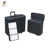Valise de rangement pour lunettes en tissu Oxford de FDTS-2030 durable Valise d'affichage de lunettes personnalisée 180 fentes Mallette avec couvercle