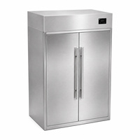 Armoire de stérilisation à l'ozone en acier inoxydable 304, armoire de désinfection commerciale à double porte vitrée pour la transformation alimentaire
