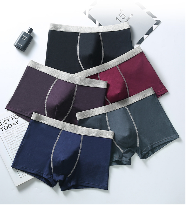 OEM ODM Custom Logo High Elastic Short Men's Briefs   Boxers Cotton Men Underwear