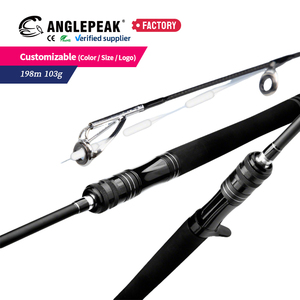 <span class=keywords><strong>Canne</strong></span> à pêche spinning/<span class=keywords><strong>casting</strong></span> légère et rapide en fibre de carbone, 1,98 m, <span class=keywords><strong>2</strong></span> brins, pour la pêche au saumon, au bar et au petit orme en eau douce et salée - Product Image 5