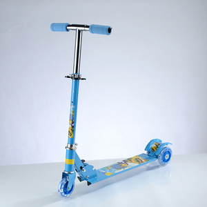 Kids Scooter Two Wheel <b>Iron</b> Body Height Adjustable <b>Lightweight</b> For 1-6 Years Old Children Pink Color - Product Image 5