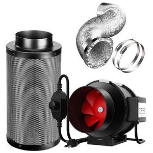 Kit completo per tende da coltivazione per sala piante da interno a LED per coltura idroponica a spettro completo con sistema di ventilazione in linea ventilatore + accesserie - Product Image 1